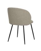 Sit - Lot de 2 chaises Sit&Chairs housse taupe, pieds noir mat - 60x48x78cm