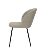 Sit - Lot de 2 chaises Sit&Chairs housse taupe, pieds noir mat - 60x48x78cm