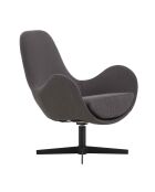 Fever - poltrona con funzione girevole grigio scuro, nero - 72x69x85 cm