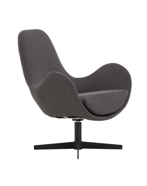 Fever - poltrona con funzione girevole grigio scuro, nero - 72x69x85 cm