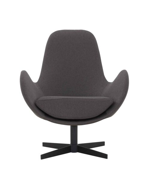Fever - poltrona con funzione girevole grigio scuro, nero - 72x69x85 cm