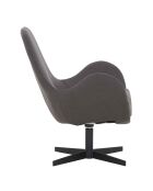 Fever - poltrona con funzione girevole grigio scuro, nero - 72x69x85 cm