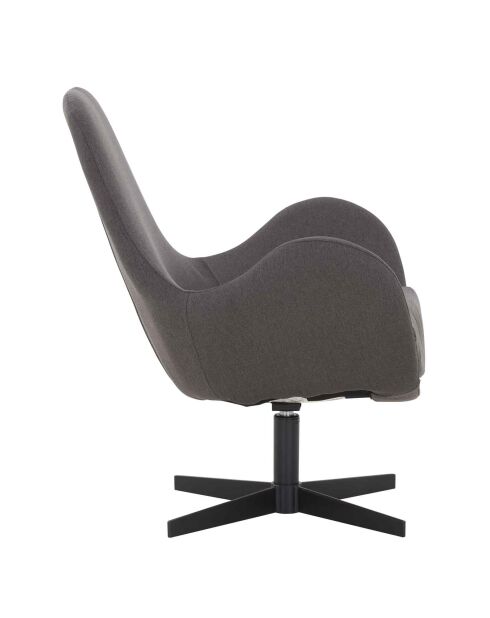 Fever - poltrona con funzione girevole grigio scuro, nero - 72x69x85 cm