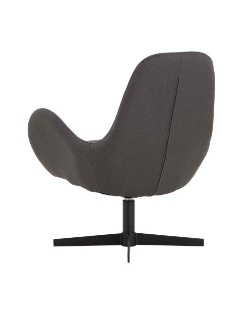 Fever - poltrona con funzione girevole grigio scuro, nero - 72x69x85 cm