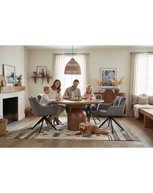 Sit - Table Ambra naturelle - 130x130x76cm