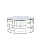 Fever - Mesita plateada - D.90 cm