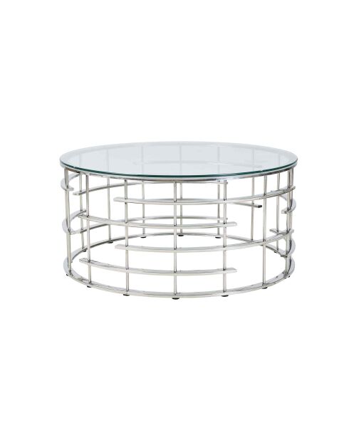 Fever - Mesita plateada - D.90 cm