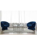 Fever - Mesita plateada - D.90 cm