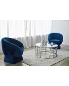 Fever - Mesita plateada - D.90 cm