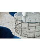 Fever - Mesita plateada - D.90 cm