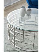 Fever - Mesita plateada - D.90 cm