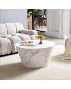 Fever - Mesita blanca - D.80 cm