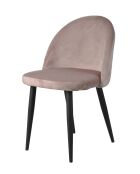 Sit — Set mit 2 Stühlen Sit&Chairs, schwarzer Rahmen, altrosafarbener Bezug — 49 x 52,5 x 79 cm