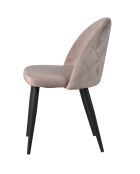 Sit — Set mit 2 Stühlen Sit&Chairs, schwarzer Rahmen, altrosafarbener Bezug — 49 x 52,5 x 79 cm