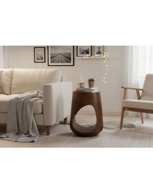 Sit - Table d'appoint Rondura brune - 32x32x46cm