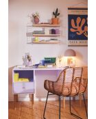 Sit - Lot de 2 fauteuil Rattan naturel,cadre noir antique - 56x59x84cm