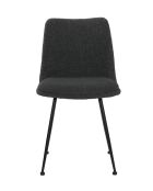 Sit — Set aus 2 Stühlen Sit&Chairs mit schwarzem Bezug, mattschwarze Beine — 58,5 x 46 x 83 cm