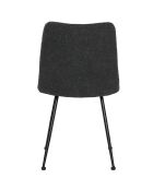 Sit — Set aus 2 Stühlen Sit&Chairs mit schwarzem Bezug, mattschwarze Beine — 58,5 x 46 x 83 cm