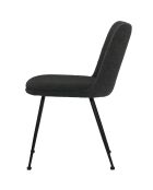 Sit — Set aus 2 Stühlen Sit&Chairs mit schwarzem Bezug, mattschwarze Beine — 58,5 x 46 x 83 cm