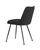 Sit — Set aus 2 Stühlen Sit&Chairs mit schwarzem Bezug, mattschwarze Beine — 58,5 x 46 x 83 cm