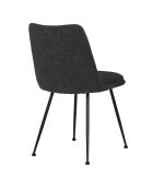 Sit — Set aus 2 Stühlen Sit&Chairs mit schwarzem Bezug, mattschwarze Beine — 58,5 x 46 x 83 cm