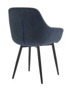 Fever - 2 Chaises aspect cordon bleu foncé/noir- 64x59x86 cm