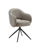 Fever - Fauteuil in lichtgrijze cordurolook - 58x60x84 cm