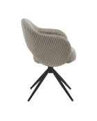 Fever - Fauteuil in lichtgrijze cordurolook - 58x60x84 cm