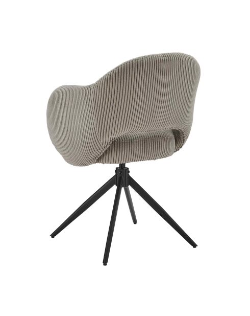 Fever - Fauteuil in lichtgrijze cordurolook - 58x60x84 cm