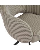 Fever - Fauteuil in lichtgrijze cordurolook - 58x60x84 cm