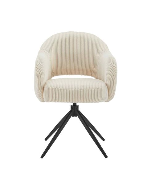 Fever - Poltrona beige effetto corda - 58x60x84 cm