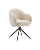 Fever - Poltrona beige effetto corda - 58x60x84 cm