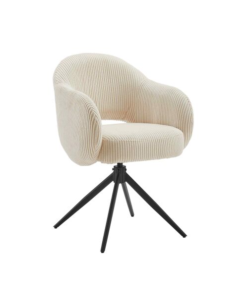 Fever - Poltrona beige effetto corda - 58x60x84 cm