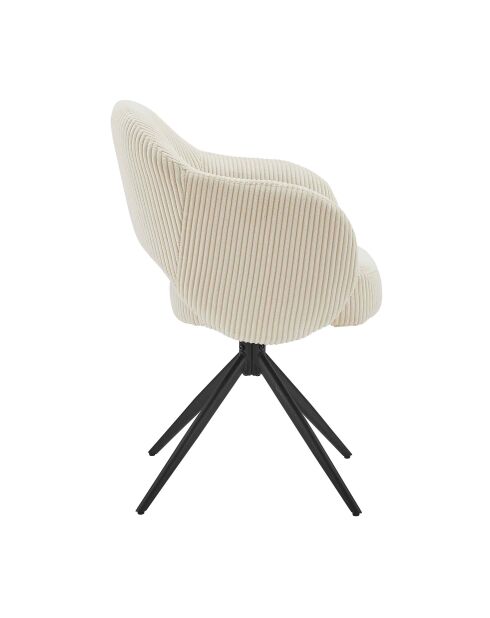 Fever - Poltrona beige effetto corda - 58x60x84 cm