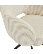 Fever - Poltrona beige effetto corda - 58x60x84 cm