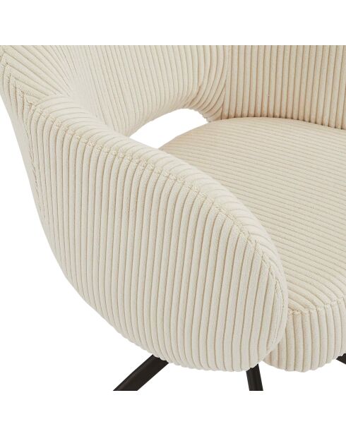Fever - Poltrona beige effetto corda - 58x60x84 cm