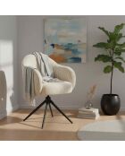 Fever - Poltrona beige effetto corda - 58x60x84 cm