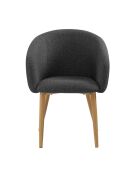 Fever - Set de 2 sillones de tela estructurada negra - 64,5x58x84 cm