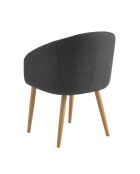 Fever - Set de 2 sillones de tela estructurada negra - 64,5x58x84 cm