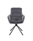 Fever - sillón de pana gris oscuro - 60x64x89 cm