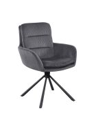 Fever - sillón de pana gris oscuro - 60x64x89 cm