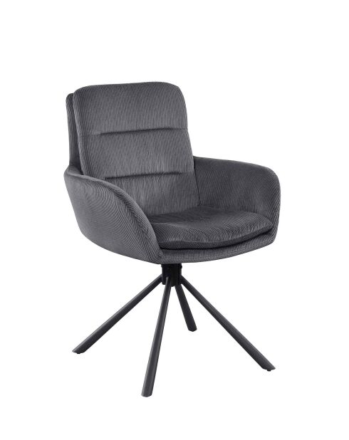 Fever - sillón de pana gris oscuro - 60x64x89 cm