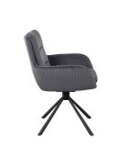 Fever - sillón de pana gris oscuro - 60x64x89 cm