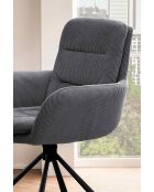 Fever - sillón de pana gris oscuro - 60x64x89 cm