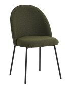 Sit - Set di 2 sedie Taylor con rivestimento verde, gambe nere - 49,5x47,5x84 cm