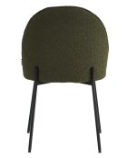 Sit - Set di 2 sedie Taylor con rivestimento verde, gambe nere - 49,5x47,5x84 cm