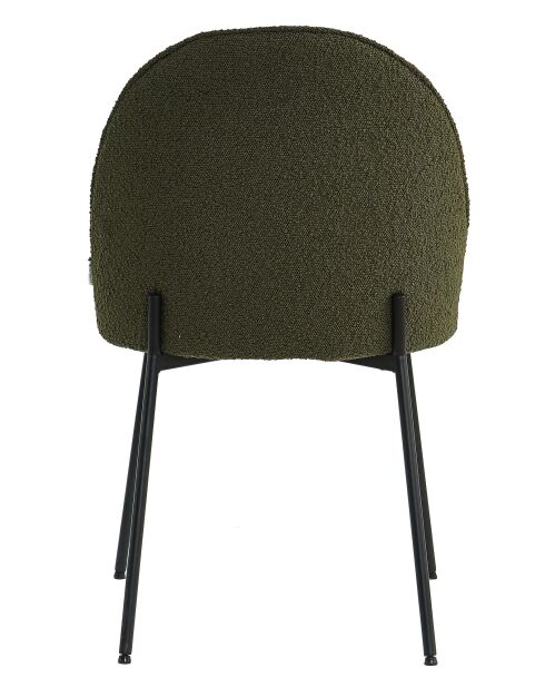Sit - Set di 2 sedie Taylor con rivestimento verde, gambe nere - 49,5x47,5x84 cm