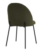 Sit - Set di 2 sedie Taylor con rivestimento verde, gambe nere - 49,5x47,5x84 cm