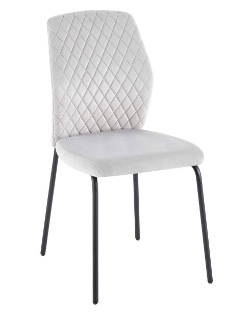 Fever - Lot de 2 chaises gris clair - 46,5x56,5x92 cm