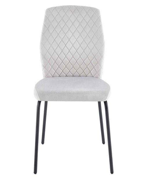 Fever - Lot de 2 chaises gris clair - 46,5x56,5x92 cm